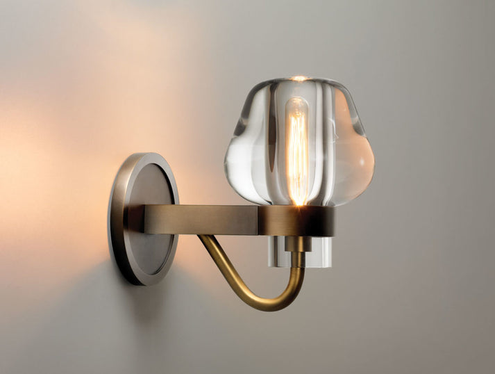 Belier Wall Sconce Brass & Crystal