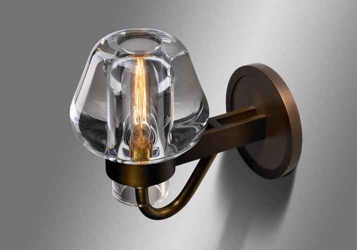 Belier Wall Sconce Brass & Crystal