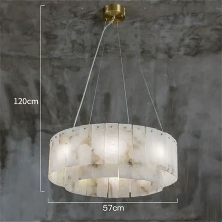 ALabaster Modern Round Chandelier