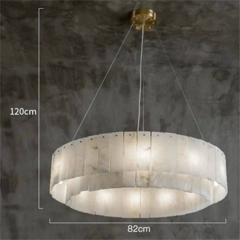 ALabaster Modern Round Chandelier