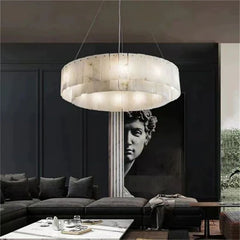 ALabaster Modern Round Chandelier