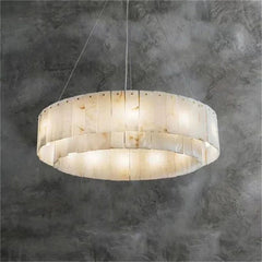 ALabaster Modern Round Chandelier