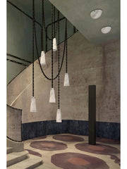 Alabaster Steven Contemporary Chandelier 5-Light