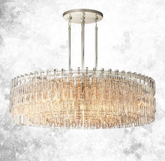 Magic K9 Crystal Chain Round Chandelier 120cm(48") 9-Lights