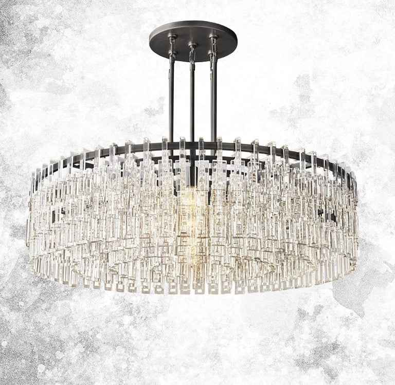 Magic K9 Crystal Chain Round Chandelier 120cm(48") 9-Lights