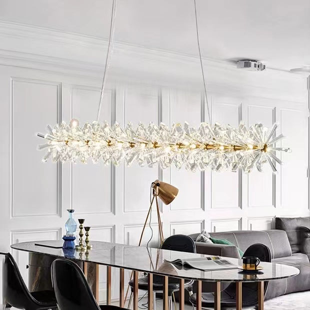 Frozen Ice Crystal Chandelier Light For Living Room Dining Hall