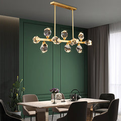 Modern Ice Water Chestnut Linear Chandelier 24" H