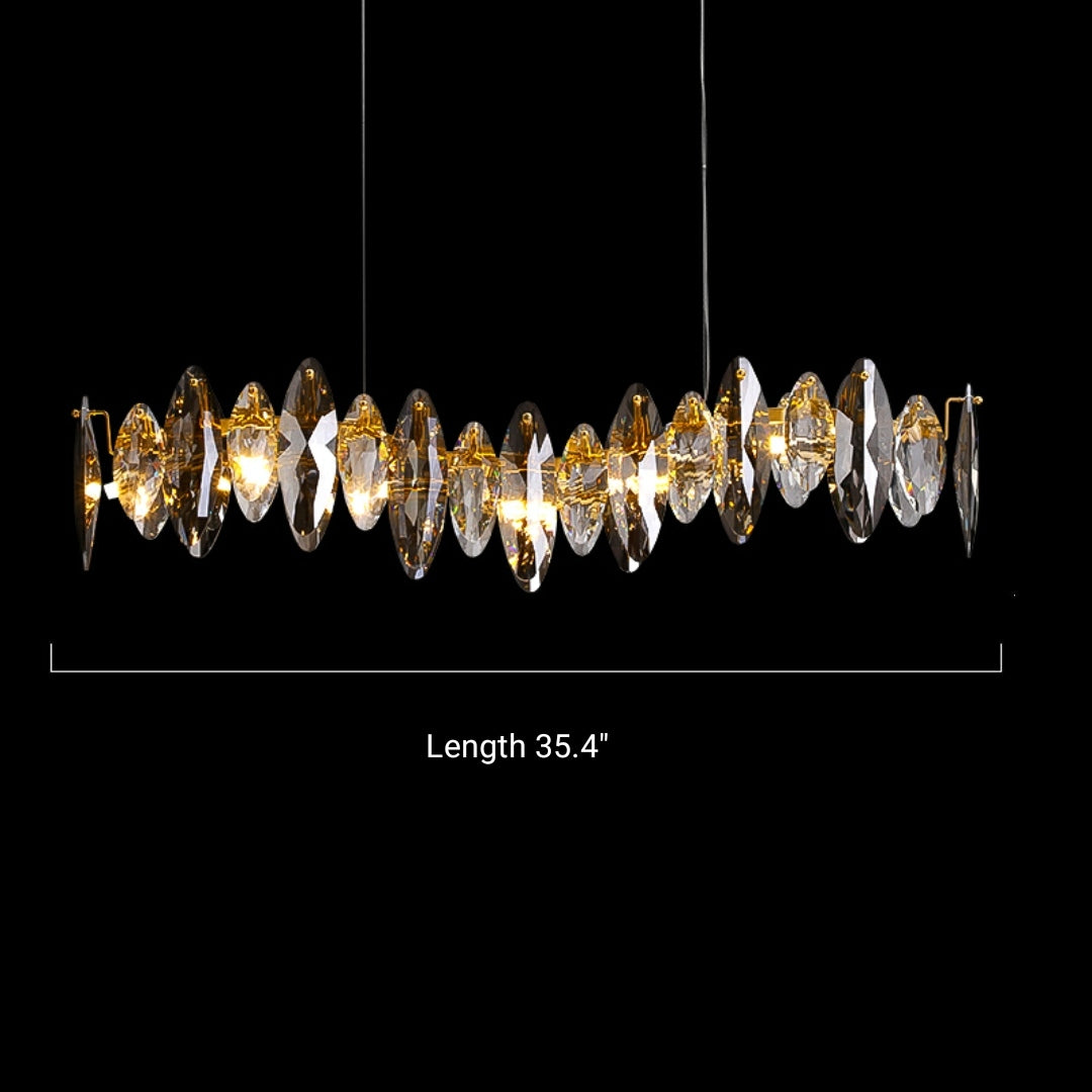 Leaf Crystal Chandelier Modern Decoration for Living Room