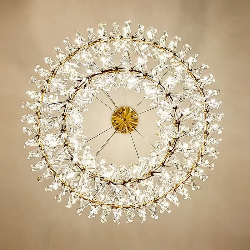 Frozen Ice Crystal Chandelier Light For Living Room Dining Hall