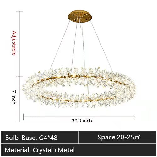 Frozen Ice Crystal Chandelier Light For Living Room Dining Hall