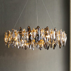 Leaf Crystal Chandelier Modern Decoration for Living Room