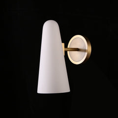 Ceramic White Single Shad Wall Sconce