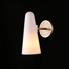 Ceramic White Single Shad Wall Sconce