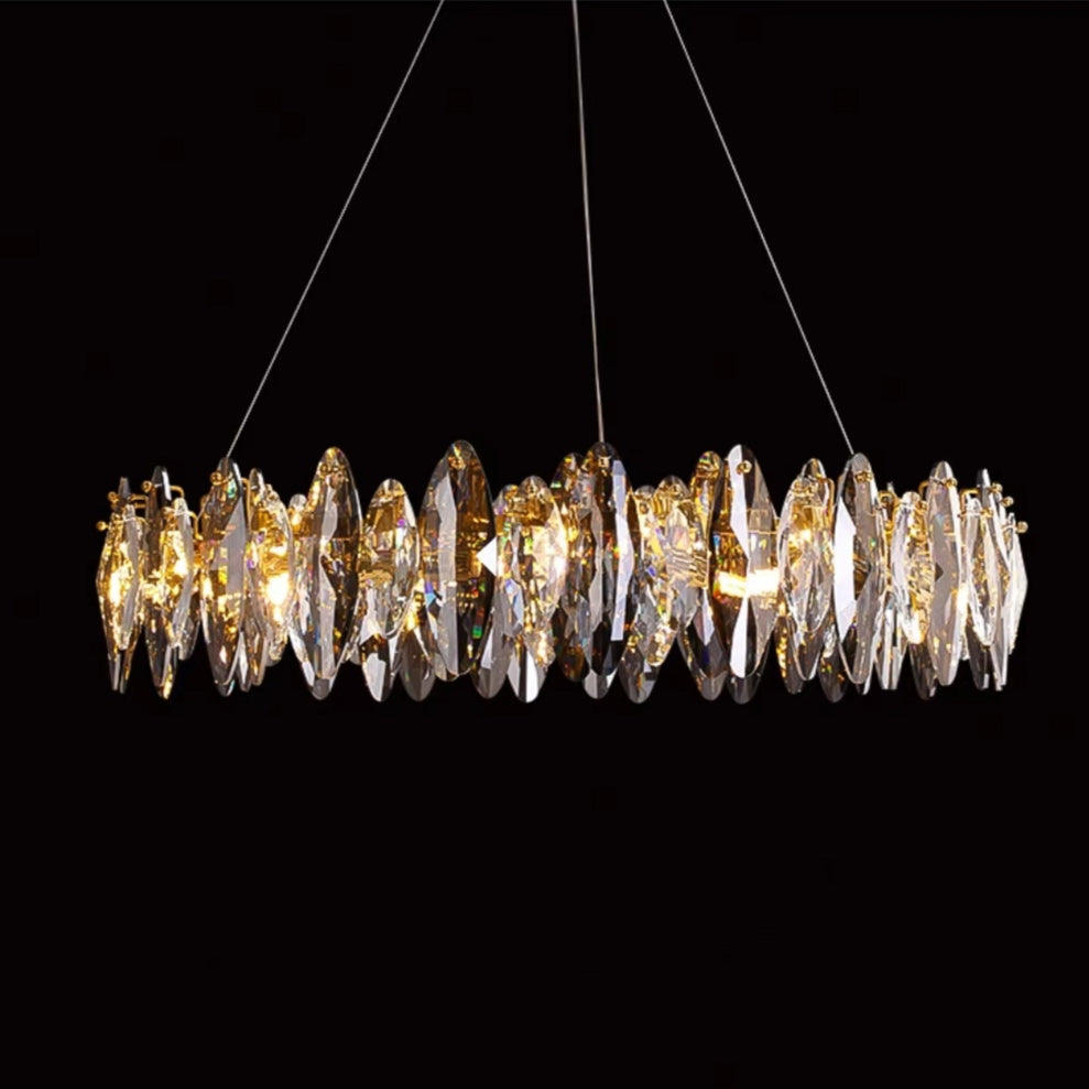 Leaf Crystal Chandelier Modern Decoration for Living Room