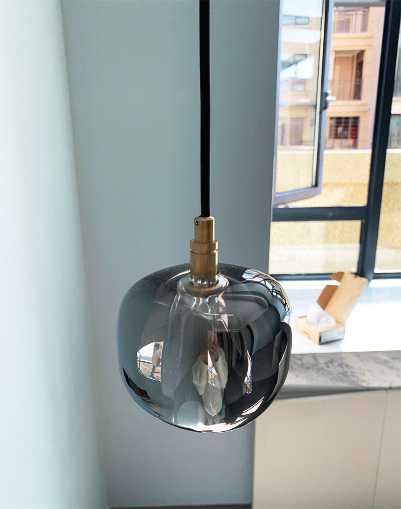 Smoke Grey Clear Pendant For Bedroom