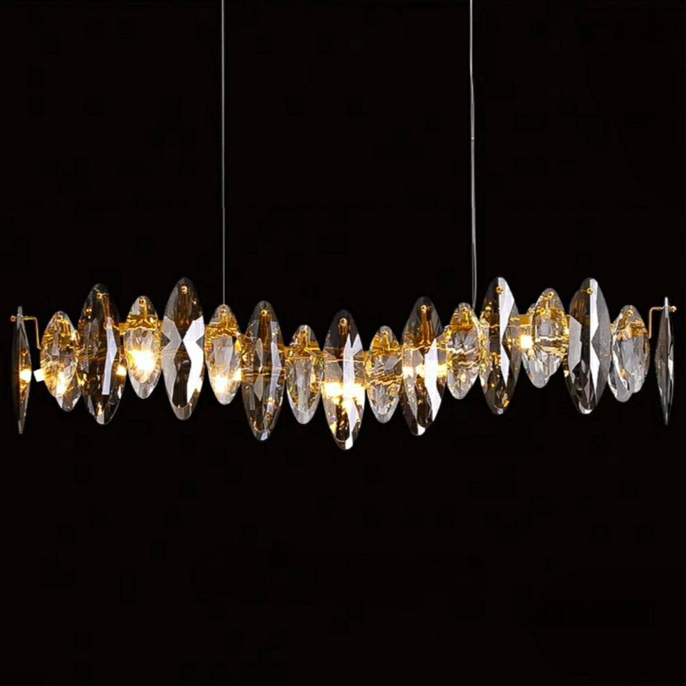 Leaf Crystal Chandelier Modern Decoration for Living Room