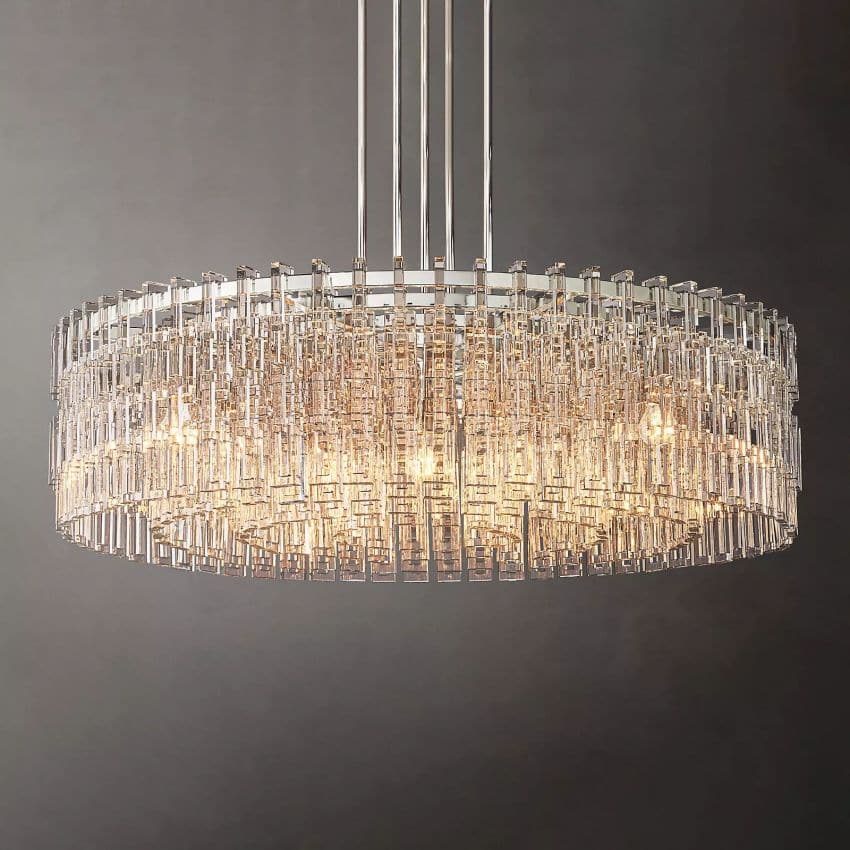 Magic K9 Crystal Chain Round Chandelier 120cm(48") 9-Lights