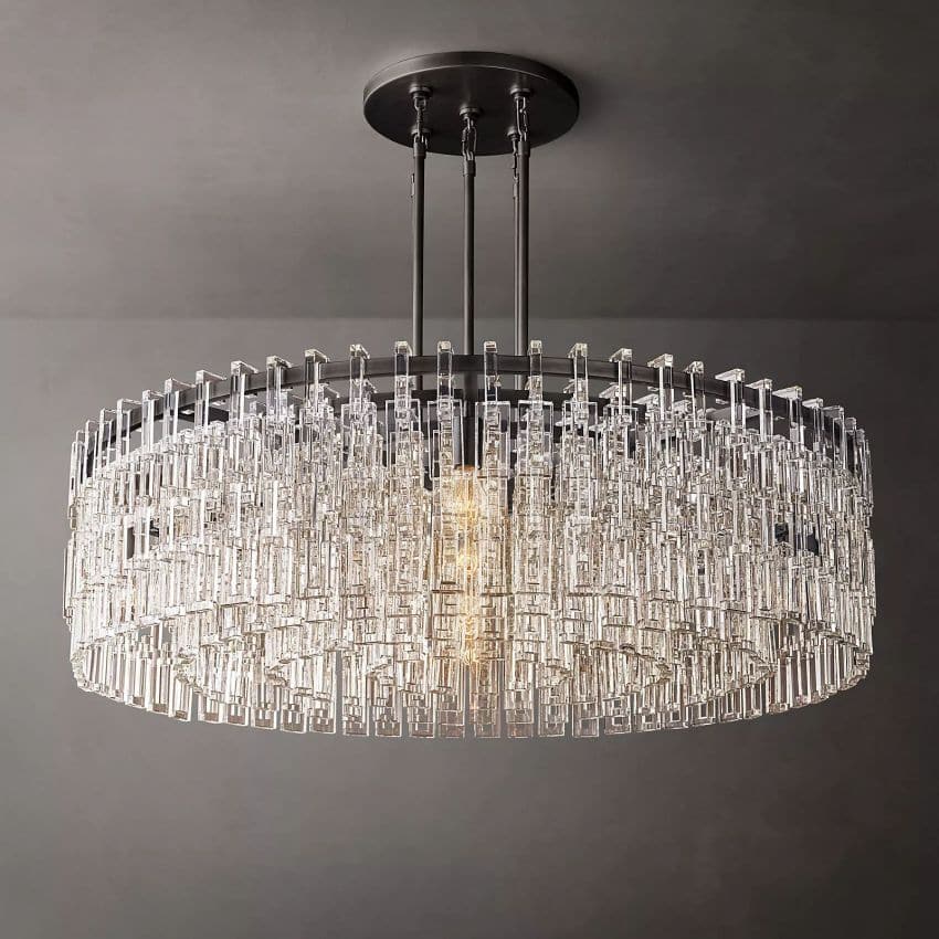 Magic K9 Crystal Chain Round Chandelier 120cm(48") 9-Lights