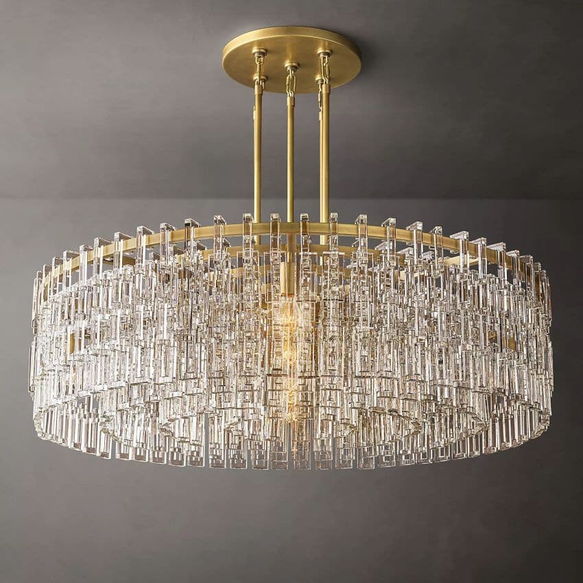 Magic K9 Crystal Chain Round Chandelier 120cm(48") 9-Lights