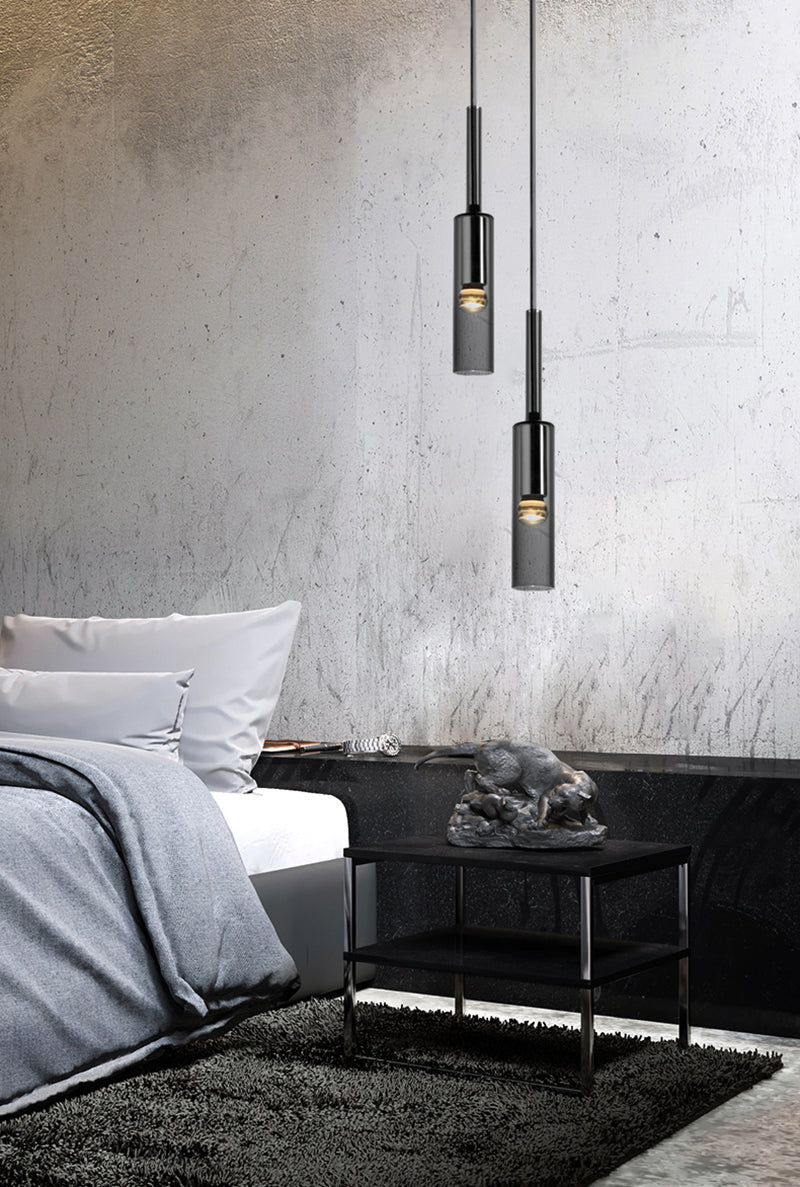 Smoke Grey Pendant Lighting Height 42cm(16.5")