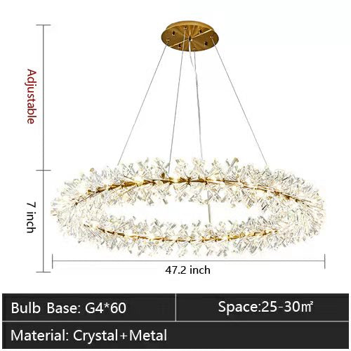 Frozen Ice Crystal Chandelier Light For Living Room Dining Hall