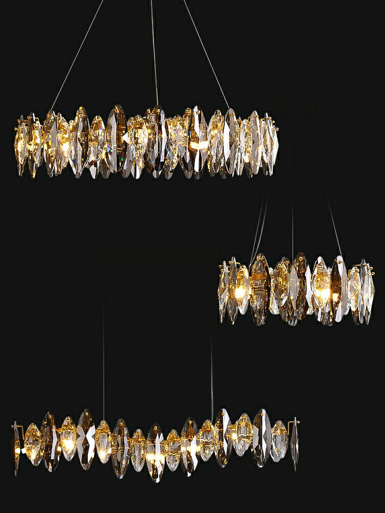 Leaf Crystal Chandelier Modern Decoration for Living Room