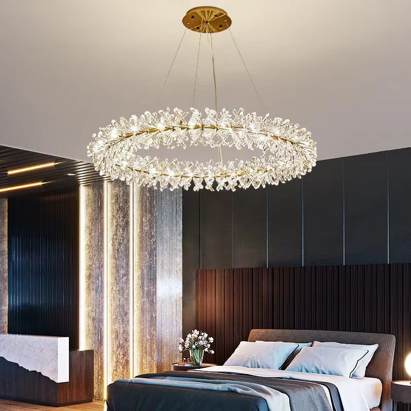 Frozen Ice Crystal Chandelier Light For Living Room Dining Hall