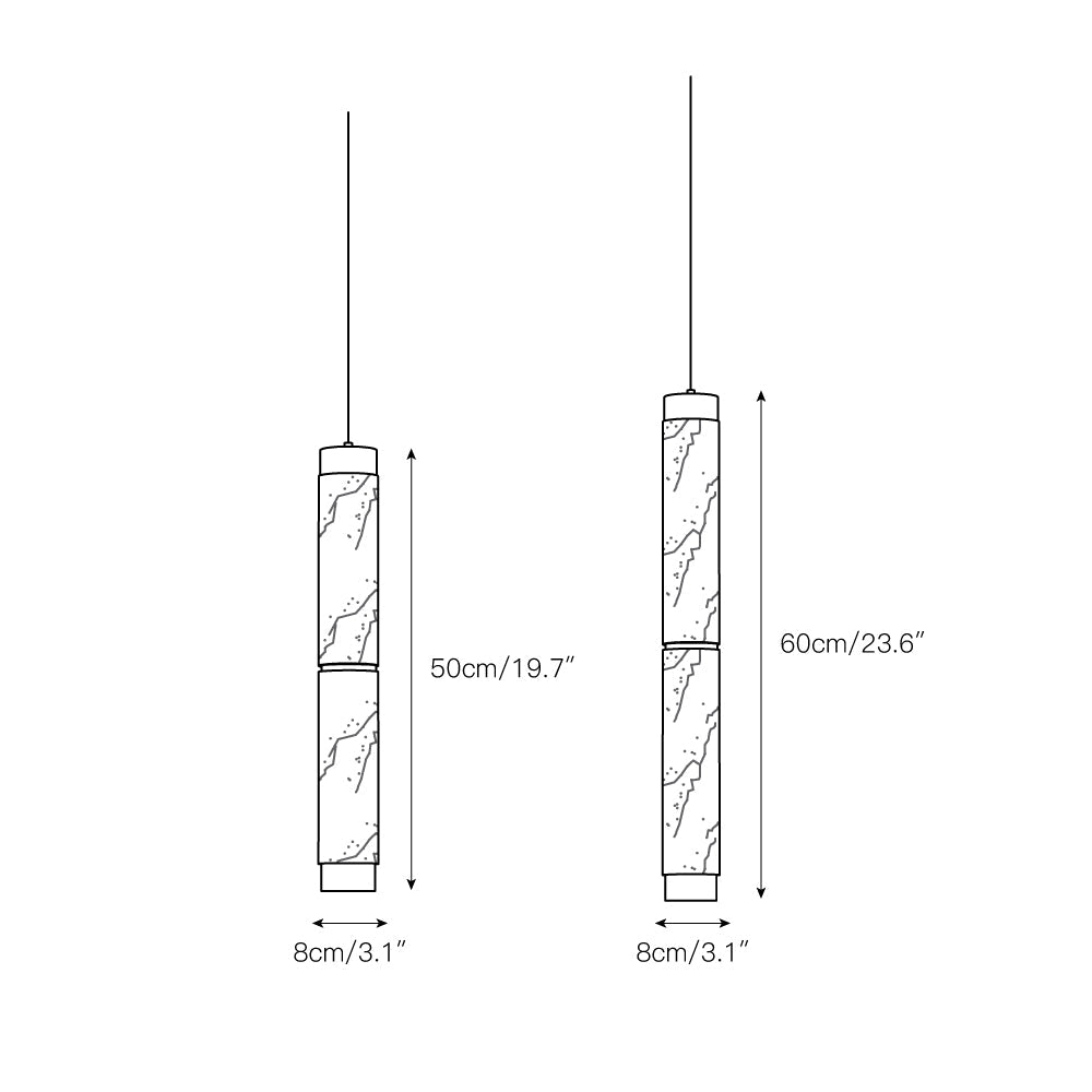 Alabaster Strip Pendant Light