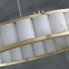 Alabaster Anne Circle Round Chandeliers