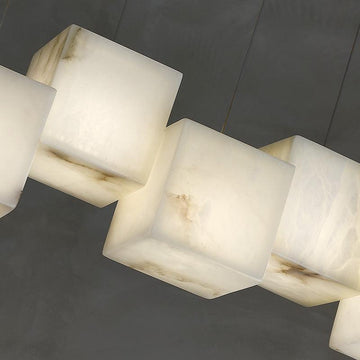 Alabaster Cubic Pendant 28.3" L / 37.8" L / 47.2" L