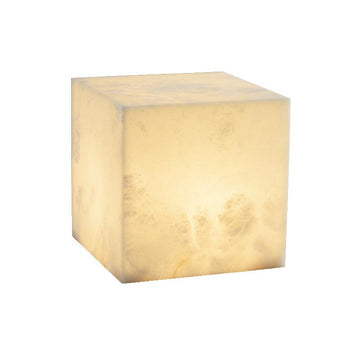 Alabaster Cubic Table Lamp 7.9" W / 11.8" W