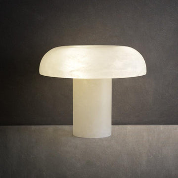 Alabaster Mushroom Table Lamp 9.8“ H