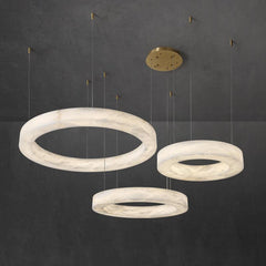 Alabaster Ring Round Chandelier