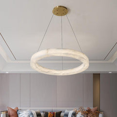 Alabaster Ring Round Chandelier