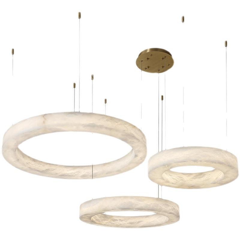 Alabaster Ring Round Chandelier