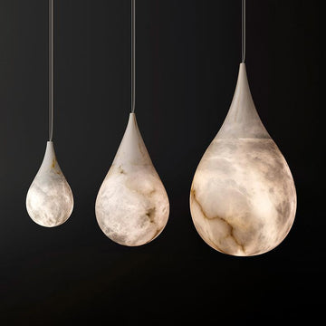 Alabaster Teardrop Pendant H