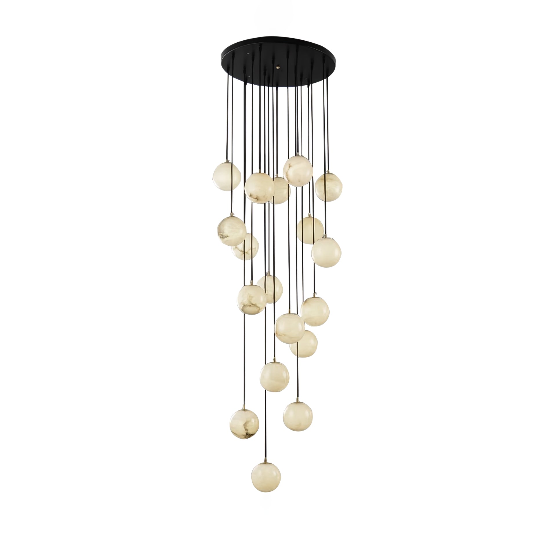 Alabaster Balls Cluster Chandelier