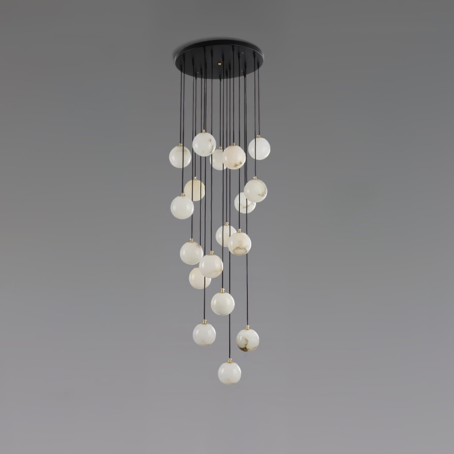 Alabaster Balls Cluster Chandelier