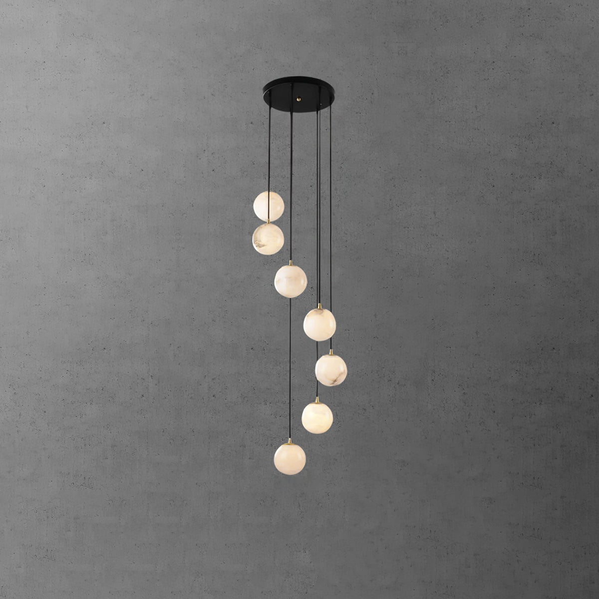 Alabaster Balls Cluster Chandelier