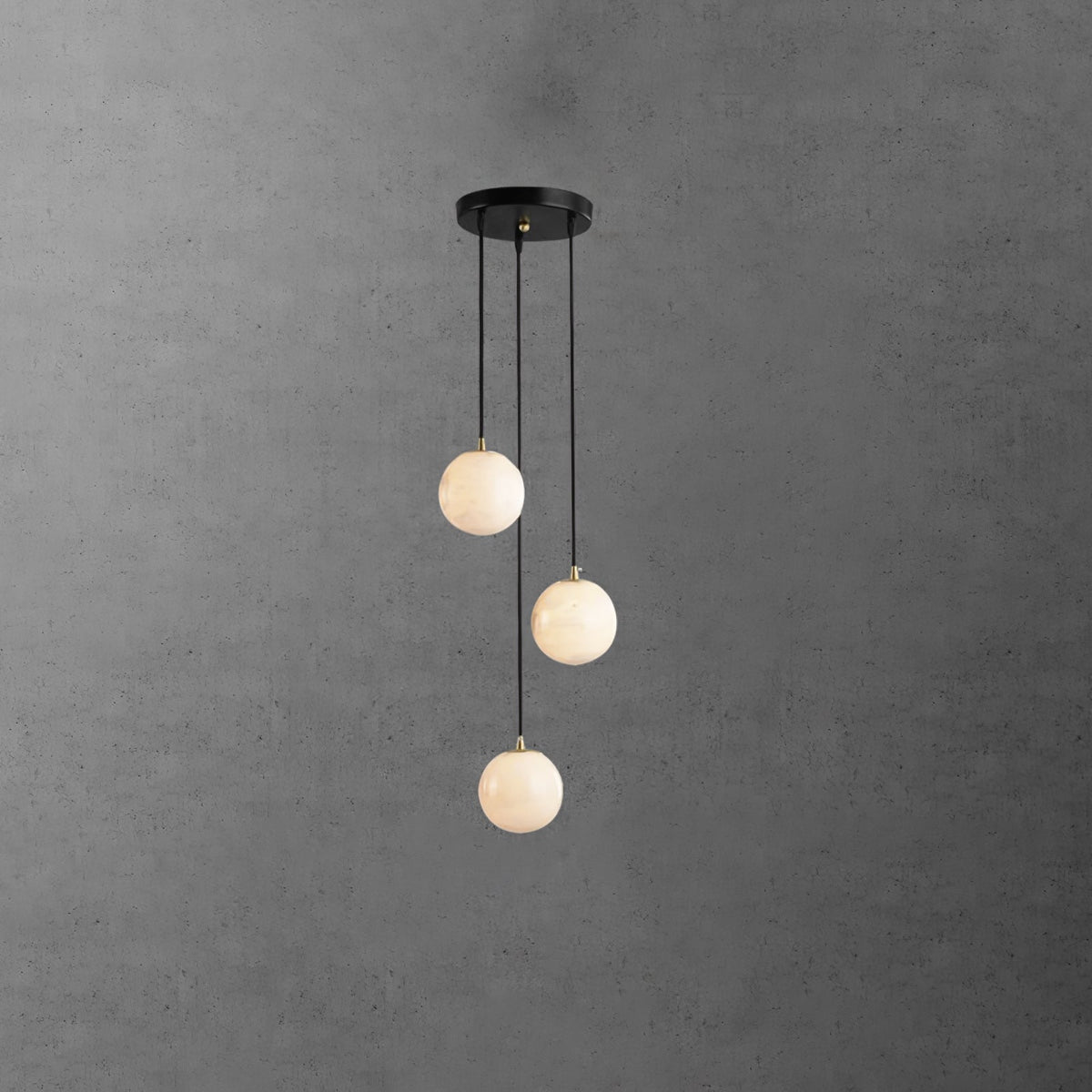 Alabaster Balls Cluster Chandelier