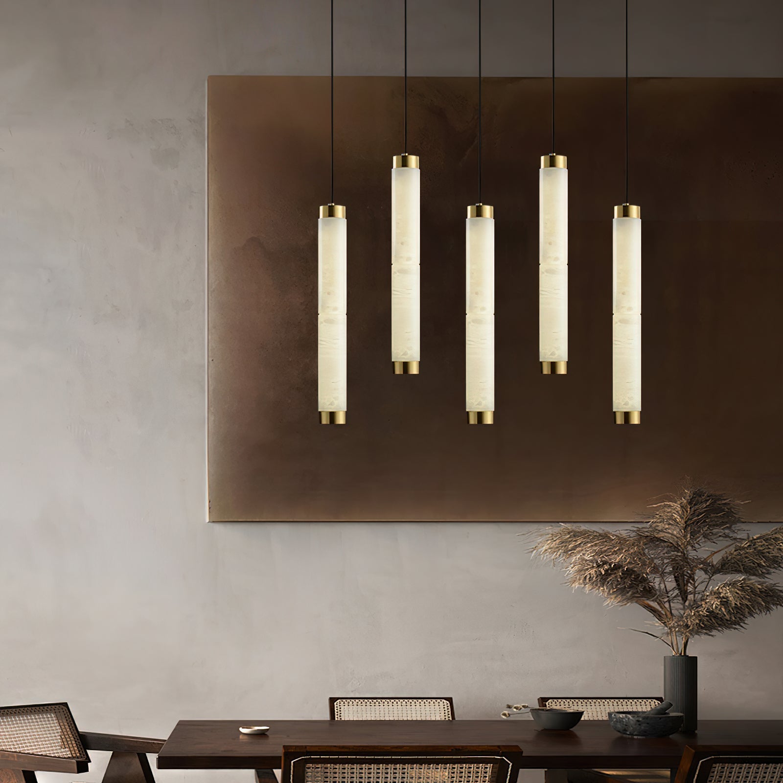 Alabaster Strip Pendant Light