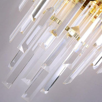 Bourbons Conical Clear Crystal Wall Sconce H