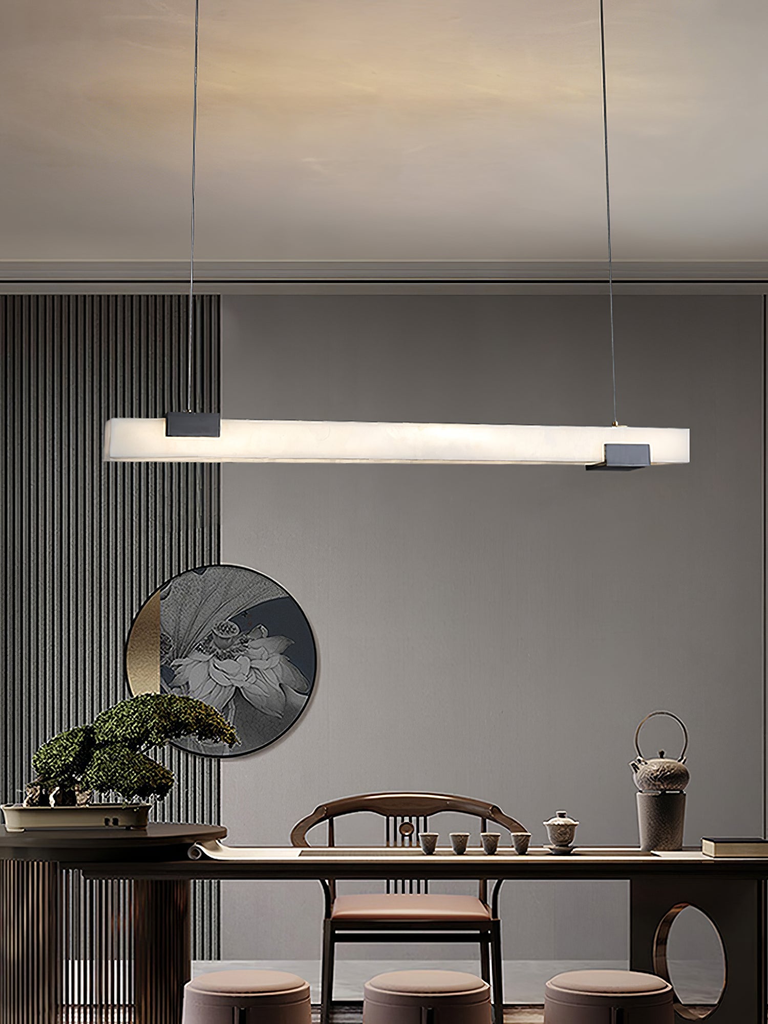 Alabaster Cary Pendant Light For Dining Room