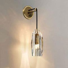 Column Cap  Crystal Wall Sconce