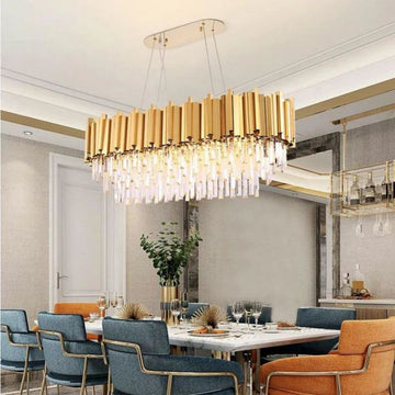 Bourbons Felipe Crystal Oval Chandelier