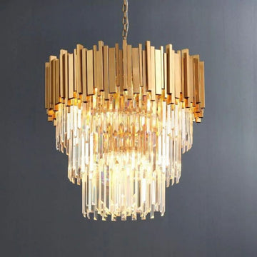 Bourbons Henri Crystal Round Chandelier H