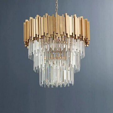 Bourbons Henri Crystal Round Chandelier H