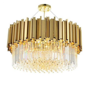 Bourbons Charles Crystal Round Chandelier 13.8" H