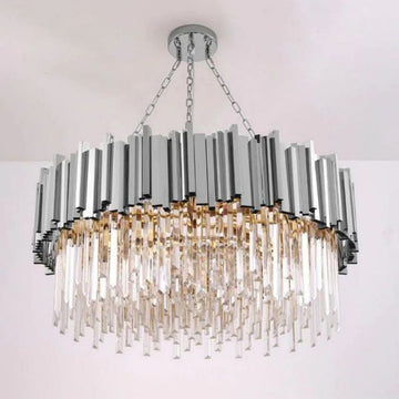 Bourbons Charles Crystal Round Chandelier 13.8" H