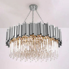 Bourbons Charles Crystal Round Chandelier 13.8" H